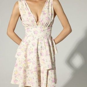 cider ditsy floral layered mini dress
